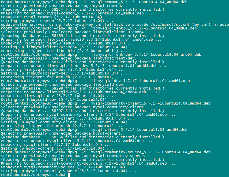 Linux(Ubuntu16.04)+MySQL Community Server 5.7.17安装