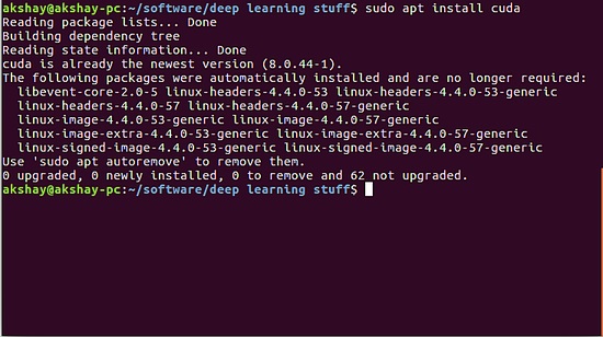 在Ubuntu中安装支持CPU和GPU的Google TensorFlow神经网络软件