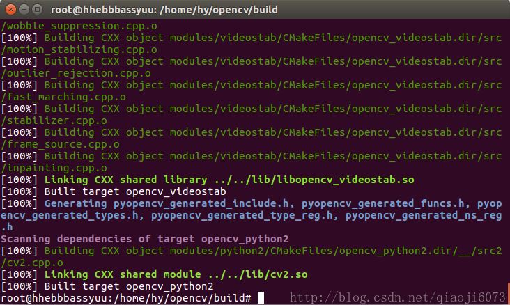 Ubuntu16.04上openCV的卸载与opencv3.0.2安装记录