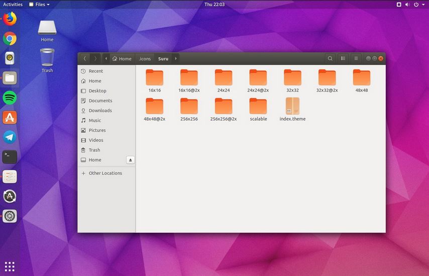 Ubuntu 18.04 LTS确认Suru为默认图标主题