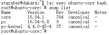 使用LXD容器运行Ubuntu Core