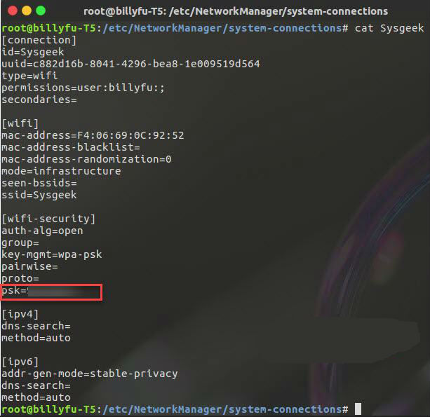 如何在Linux中查看已保存的WiFi密码
