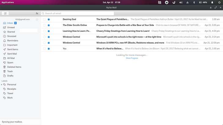 Nylas Mail：一个Linux的免费邮件客户端