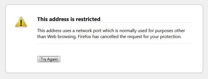 在Linux系统下火狐出现'This address is restricted'的解决