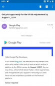 谷歌Google Play：8月1日前必须提供Android 64位应用版本