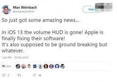 苹果iOS 13系统音量提示窗终于要改了