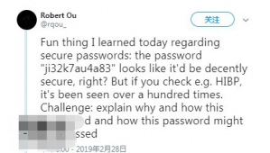 经常被黑客所攻破的密码：ji32k7au4a83