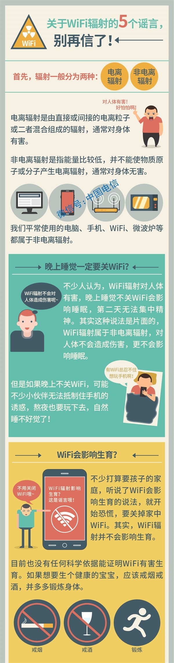 WiFi辐射影响睡眠、不利生育？中国电信揭秘真相
