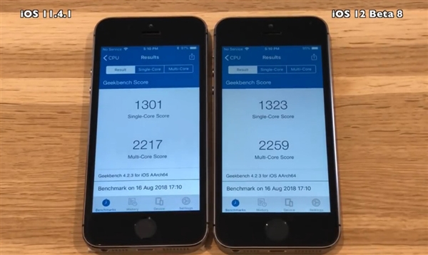 iPhone 5s亲测：旧手机升级iOS 12比iOS 11明显更快