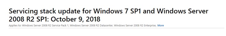 微软推送Windows 7/8.1系统新补丁KB4462923、KB4462926