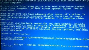 windows7系开机提示0x0000001E蓝屏代码