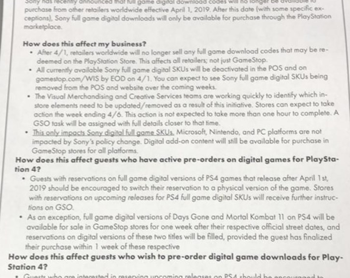 索尼或不向实体店提供数字码，只能在PSN买数字游戏